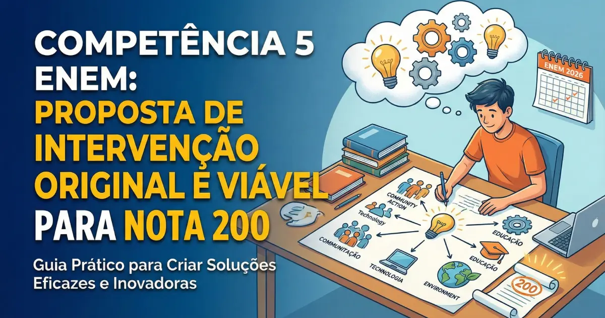 Competência 5 ENEM: Proposta de Intervenção Original e Viável para Nota 200