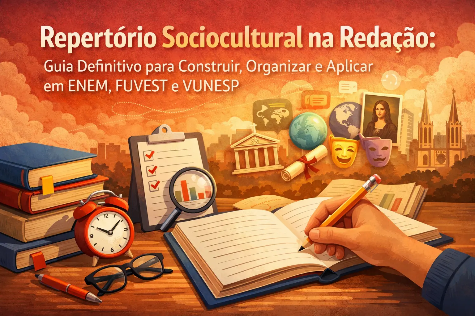 Repertório Sociocultural na Redação: Guia Definitivo para Construir, Organizar e Aplicar em ENEM, FUVEST e VUNESP