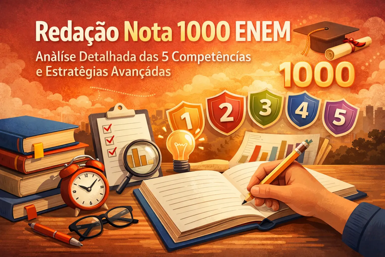 Redação Nota 1000 ENEM: Análise Detalhada das 5 Competências e Estratégias Avançadas